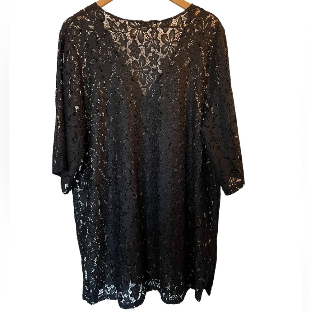 AVENUE Plus Size Black Lace Cover Up - Size 18/20 - Picture 10 of 12
